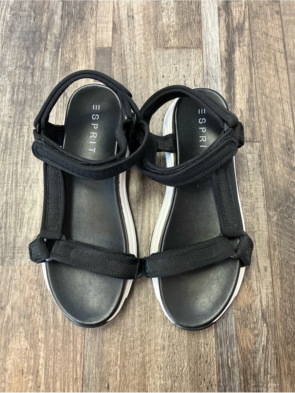 Esprit Black Sporty Platform Sandal Shoe Size 9